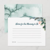 Winter Baby shower Advies Kaart (Voorkant / Achterkant)