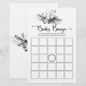 Winter baby shower baby bingo (Voorkant / Achterkant)