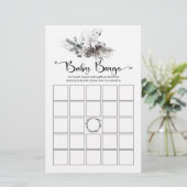 Winter baby shower baby bingo (Staand voorkant)