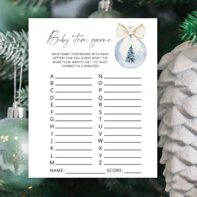 Winter Baby shower - Baby Item Game (Creator heeft geüpload)