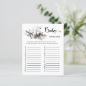 Winter Baby shower Baby Naam Race Game (Staand voorkant)