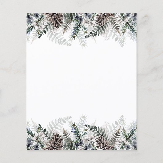 Winter Baby shower Baby Naam Race Game (Achterkant)