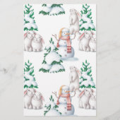 Winter Baby shower Baby Naam Race Game (Achterkant)