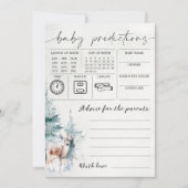 Winter Baby Shower Baby Predictions & Advice Card Kaart (Voorkant)
