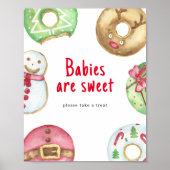 Winter baby shower - Baby's zijn zoet Poster (Voorkant)