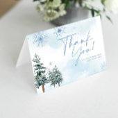 Winter Baby shower bedankje Bedankkaart