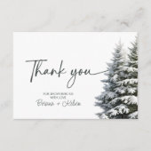 Winter Baby shower bedankje Informatiekaartje (Voorkant)