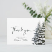 Winter Baby shower bedankje Informatiekaartje (Staand voorkant)