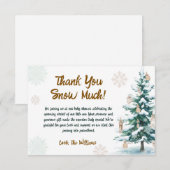 Winter Baby Shower  Bedankkaart (Voorkant / Achterkant)