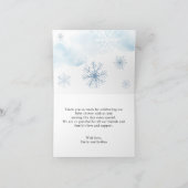 Winter Baby Shower Bedankkaart (Binnen)