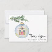 Winter baby shower bedankt (Voorkant)