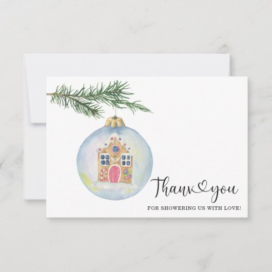 Winter baby shower bedankt (Voorkant)