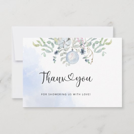 Winter baby shower bedankt (Voorkant)