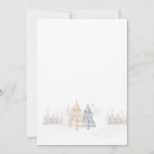 Winter Baby shower Beer en sneeuwneutraal uitnodig Save The Date (Achterkant)