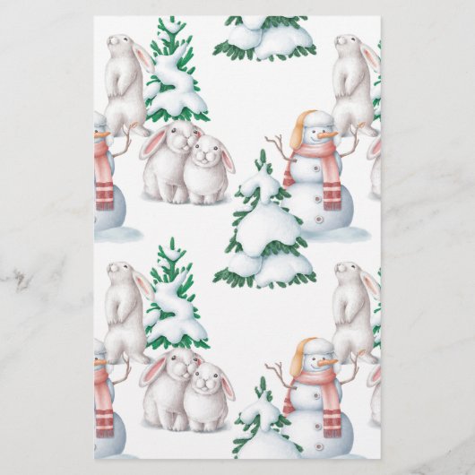 Winter Baby shower Bingo Game (Achterkant)