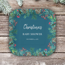 Winter Baby shower Blauw