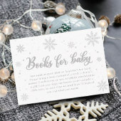 Winter Baby shower Boek voor baby's Informatiekaartje