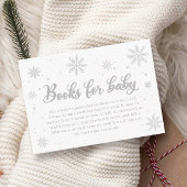 Winter Baby shower Boek voor baby's Informatiekaartje
