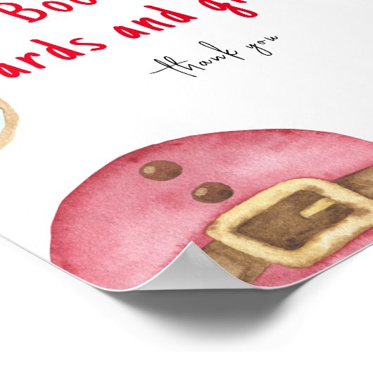 Winter baby shower Boeken kaarten en geschenken Poster (Hoek)