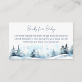 Winter baby shower boeken voor baby informatiekaartje (Voorkant)