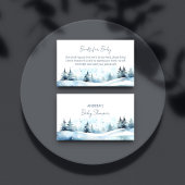 Winter baby shower boeken voor baby informatiekaartje