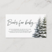 Winter Baby shower boeken voor Baby ticket Informatiekaartje (Voorkant)