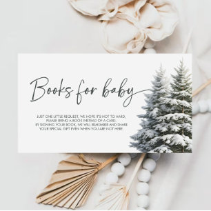 Winter Baby shower boeken voor Baby ticket Informatiekaartje
