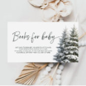 Winter Baby shower boeken voor Baby ticket Informatiekaartje