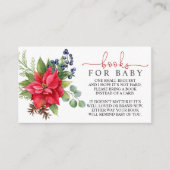 Winter Baby shower Book for Baby Enclosure Card Informatiekaartje (Voorkant)