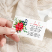 Winter Baby shower Book for Baby Enclosure Card Informatiekaartje