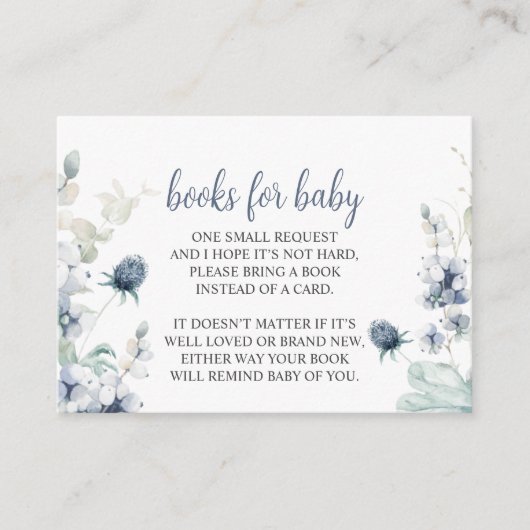 Winter Baby shower Book for Baby Informatiekaartje (Voorkant)