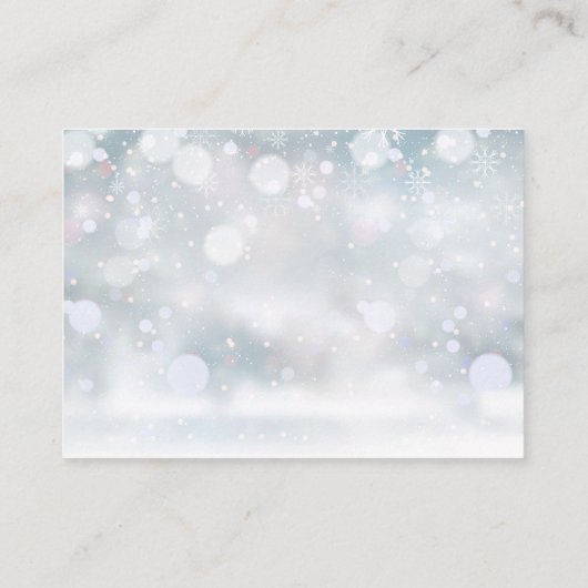 Winter Baby shower Books for Baby Book Request Informatiekaartje (Achterkant)