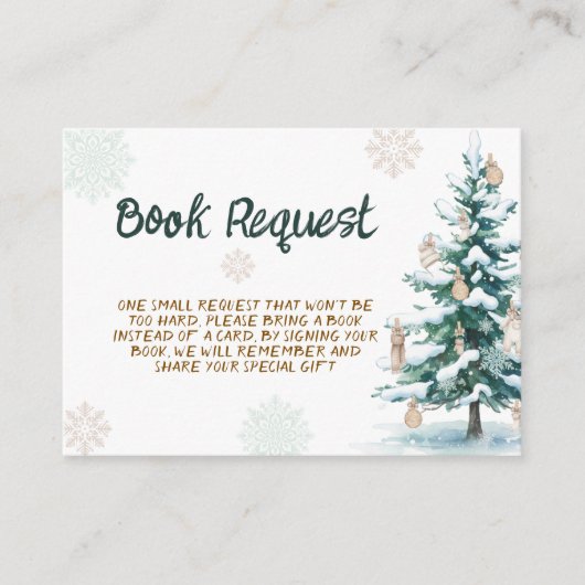 Winter Baby Shower Books for Baby Informatiekaartje (Voorkant)