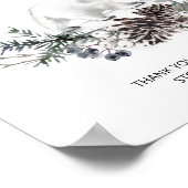 Winter baby shower Books voor baby Poster (Hoek)