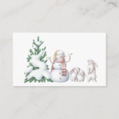Winter Baby shower Books voor de Baby Informatiekaartje (Achterkant)