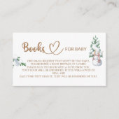 Winter Baby shower Books voor de Baby Informatiekaartje (Voorkant)