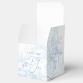 Winter Baby Shower Boy Blue Snowflake Bedankdoosjes (Geopend)