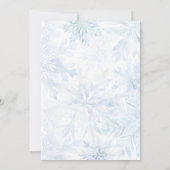 Winter Baby Shower Boy Blue Snowflake Kaart (Achterkant)