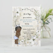 Winter Baby shower Boy, Etnisch, Winter Wonderland Kaart (Staand voorkant)