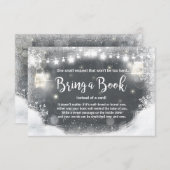 Winter Baby shower Breng een boek Sneeuwstrak donk Informatiekaartje (Voorkant / Achterkant)