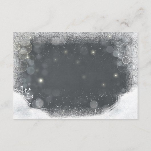 Winter Baby shower Breng een boek Sneeuwstrak donk Informatiekaartje (Achterkant)