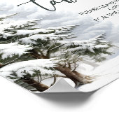 Winter Baby shower cadeaubordje Poster (Hoek)