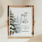 Winter Baby shower cadeaubordje Poster