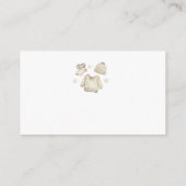 Winter Baby Shower Cold Outside Snow Diaper Raffle Informatiekaartje (Achterkant)