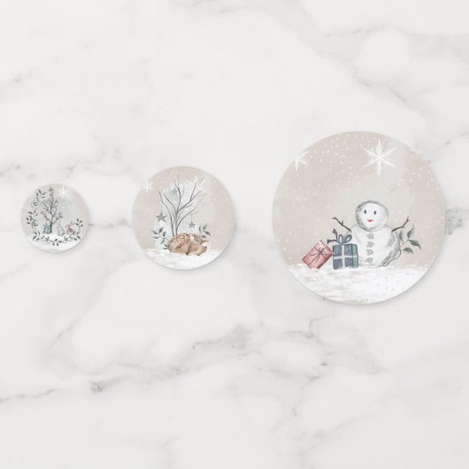 Winter Baby shower Confetti (Voorkanten)