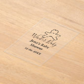 Winter baby shower cookie black scribble hand-draw acryl uitnodigingen (Laagn)