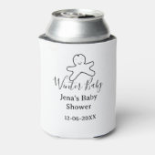 Winter baby shower cookie black scribble hand-draw blikjeskoeler (Blikje Achterkant)