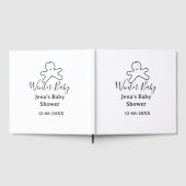 Winter baby shower cookie black scribble hand-draw gastenboek (Volledig)