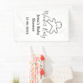 Winter baby shower cookie black scribble hand-draw spandoek (Insitu)