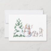 Winter baby shower dank u kaart (Achterkant)